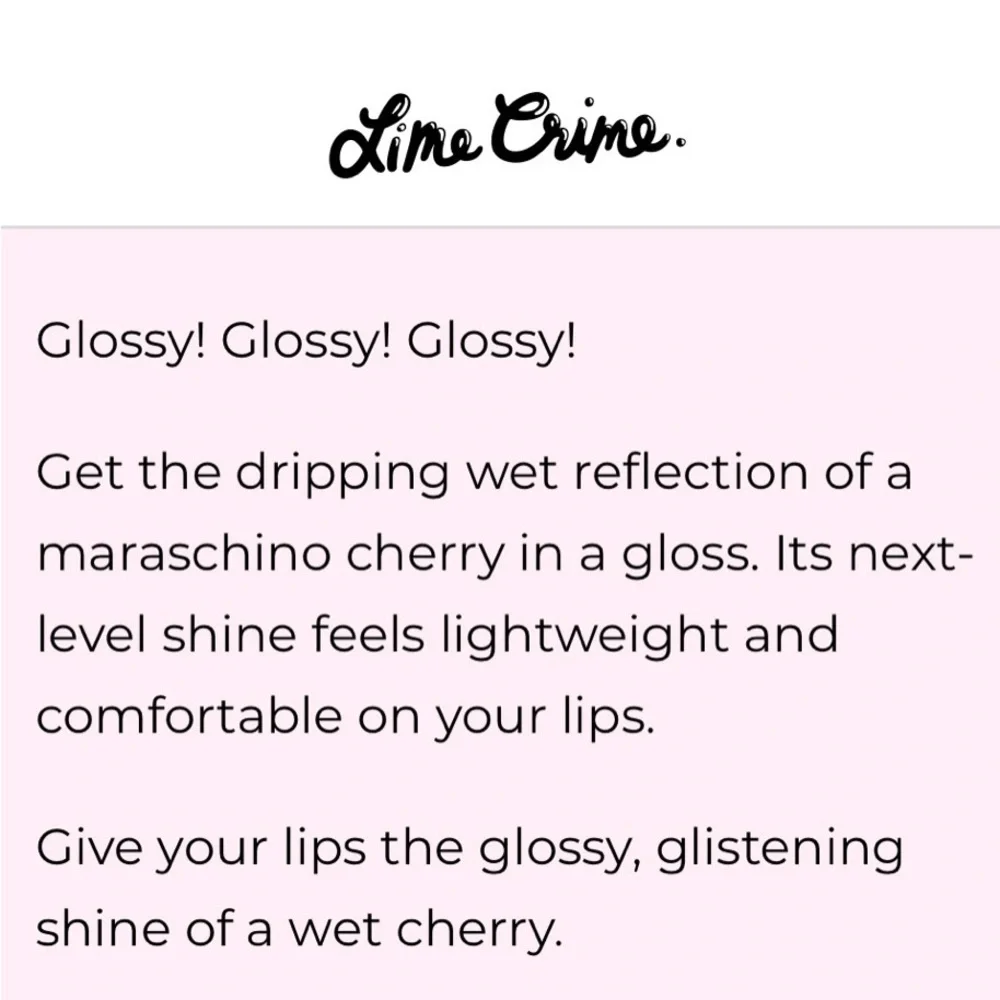 new Lime Crime ᴥ︎ Wet Cherry Lip Gloss ᴥ︎ Monster Sparkle Green Lippy ᴥ︎ Cosplay